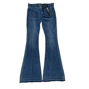 Express Jeans Womens Size 8R Bell Flare Mid Rise Pockets In Front NWT A71